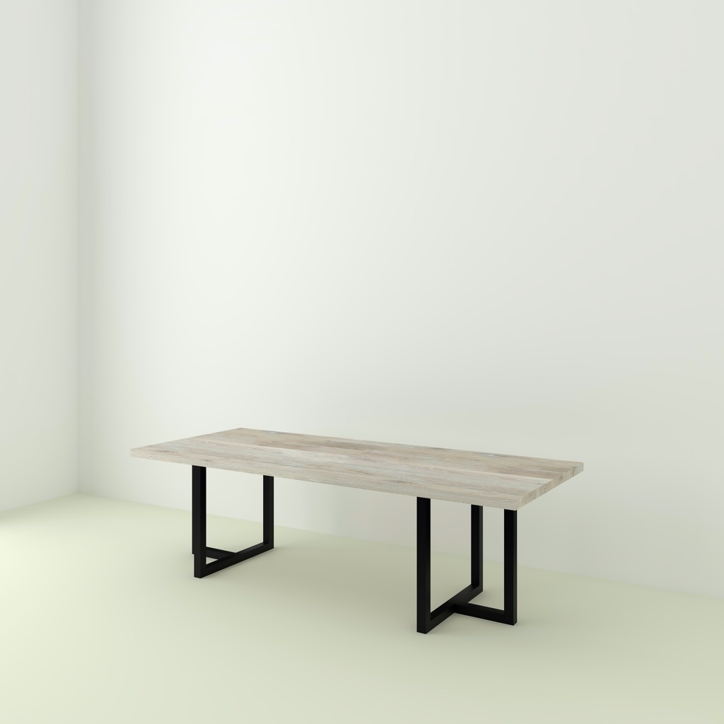 Table Khaleesi Bois De Grange Blanchi pieds T