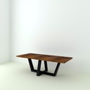 Table Sarlat Sapin Recyclé pieds W