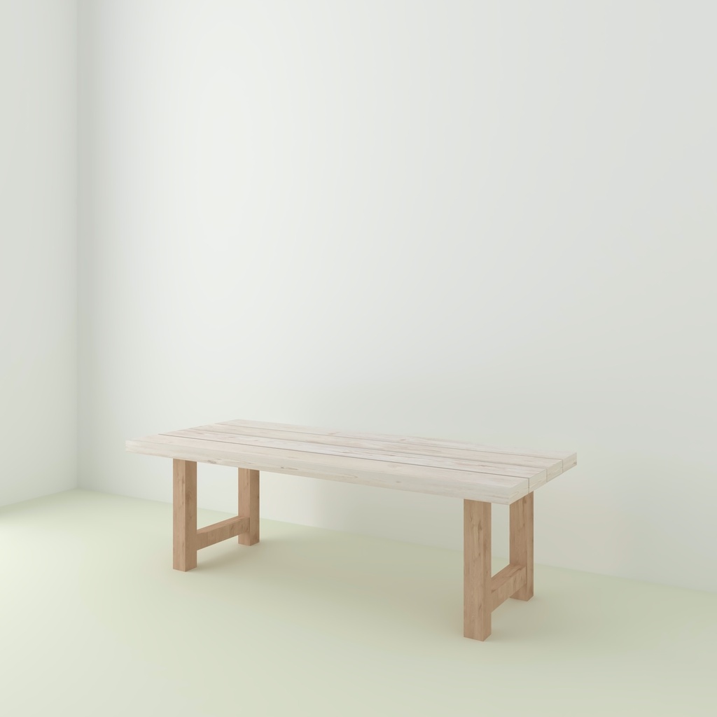 Table Toronto Douglas Blanchi pieds H Bois