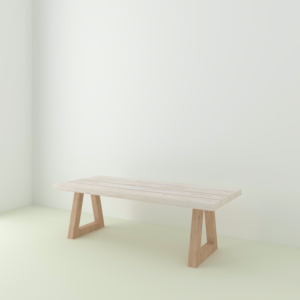 Table Toronto Douglas Blanchi pieds Trapeze