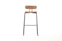 Tabouret De Bar Copal Métal Teck - H75