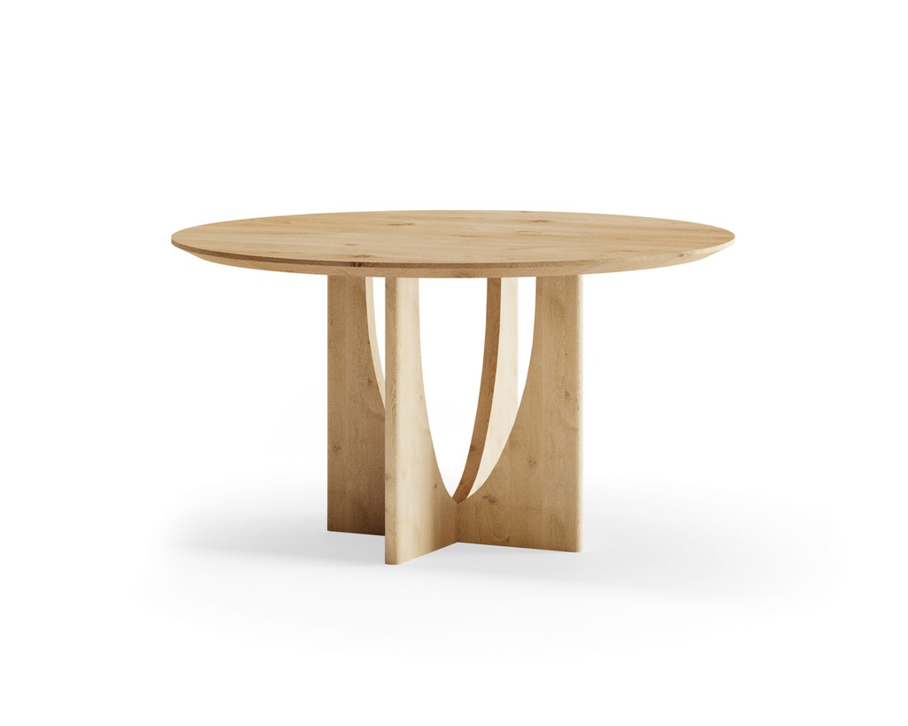 Table Arty ronde en chêne pieds bois