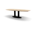 Table Forme Demi Ovale En Chêne Massif pied Ovide