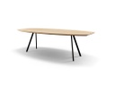 Table Forme Demi Ovale En Chêne Massif pieds Cabanne