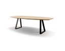 Table Forme Demi Ovale En Chêne Massif pieds Caro