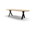 Table Forme Langue De Chat En Chêne Massif pieds X Plat