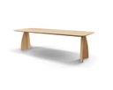 Table Forme Rectangle Arrondi En Chêne Massif pieds Bois Bel Air