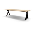 Table Forme Rectangle En Chêne Massif pieds X Plat