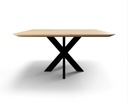 Table Forme Carrée Arrondi En Chêne Massif pied XX