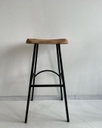 Tabouret haut artisanal sans dossier