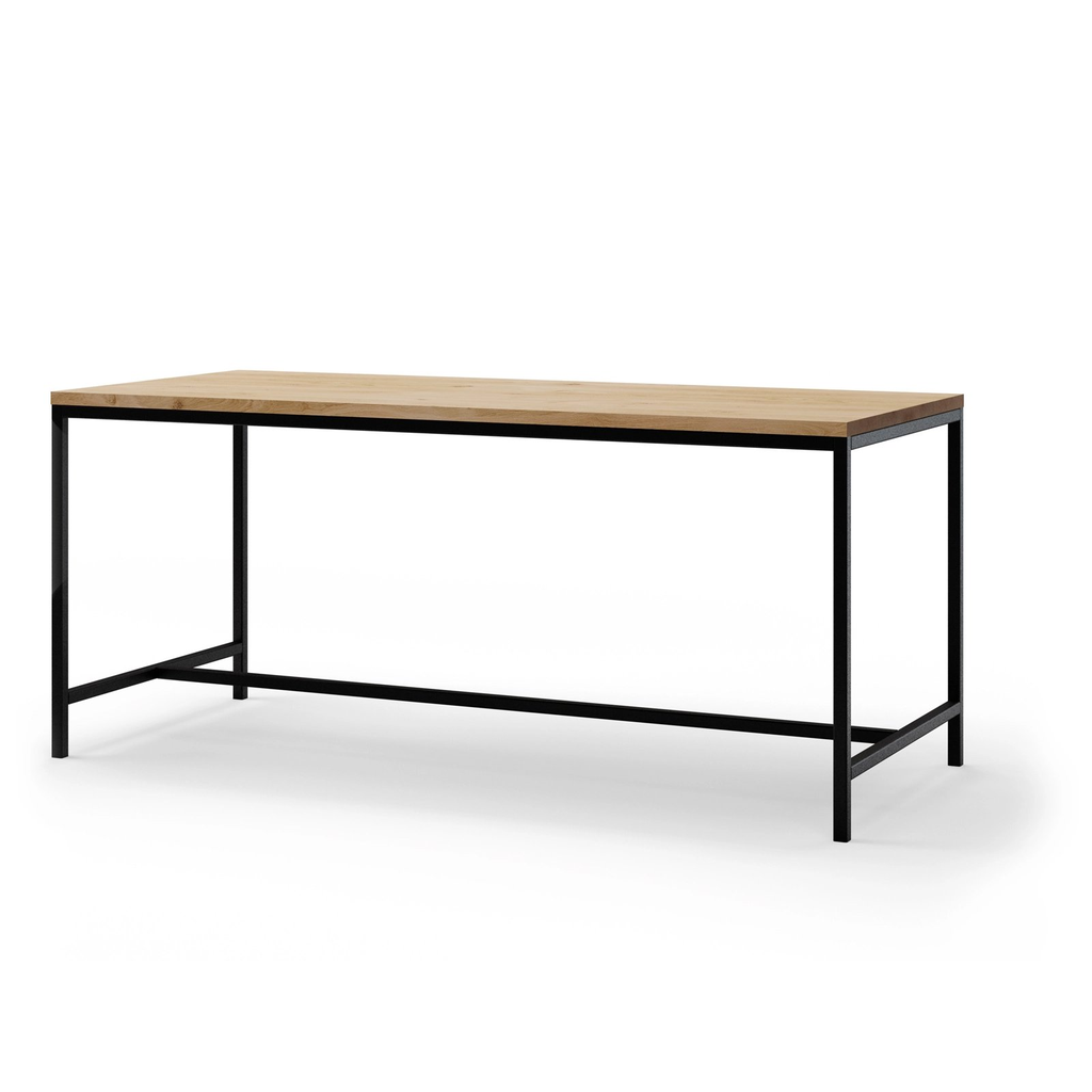 Table de bar en chêne pieds H