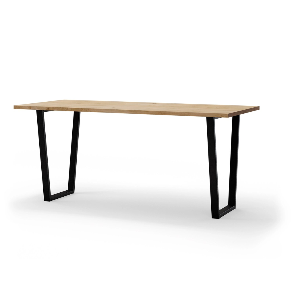 Table de bar en chêne pieds V