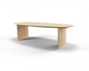 Table Forme demi ovale en chêne massif pieds César