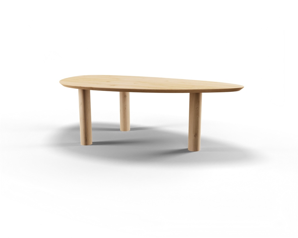 Table Forme organique en chêne massif pieds Pavart bois