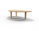 Table Forme organique en chêne massif pieds Pavart bois