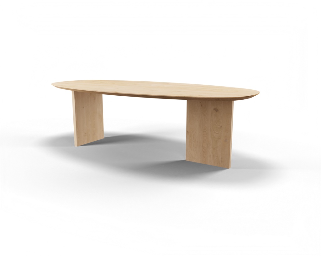 Table Forme ovale danois en chêne massif pieds Cléo