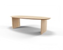 Table Forme ovale danois en chêne massif pieds César