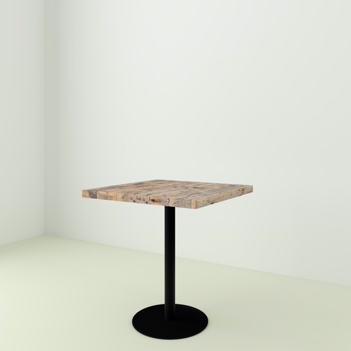 Table bistrot plancher de wagon pied rond