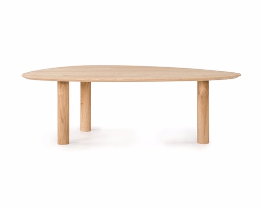 Table Organique en chêne massif pieds tube bois