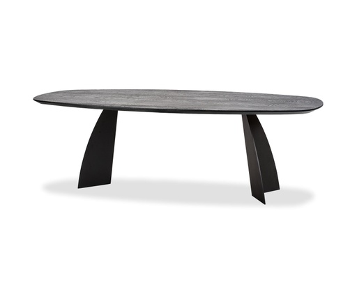 Table Forme ovale danois en chêne massif pieds bois Bel Air