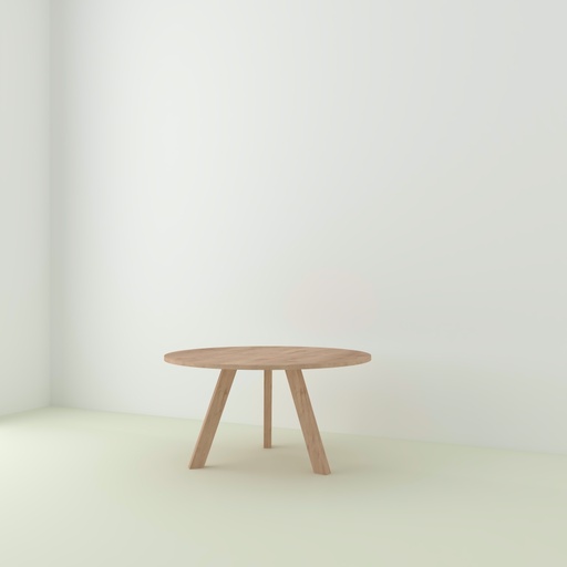 Table Pampelonne en chêne massif pieds trépied bois